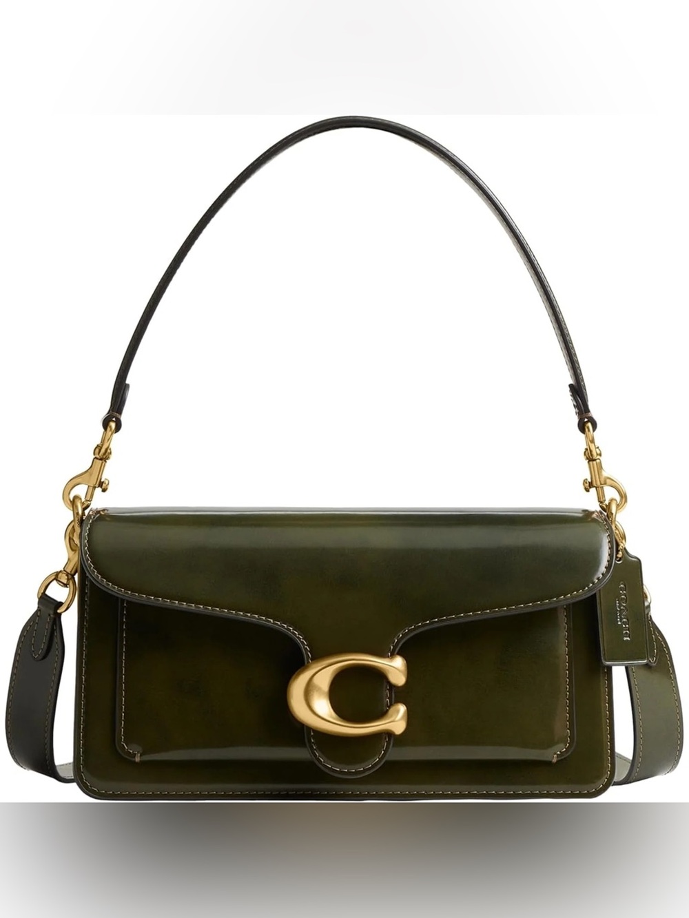 NEW! SOLDOUT COACH Spazzolato Leather Tabby Shoulder Bag 26 In Olive